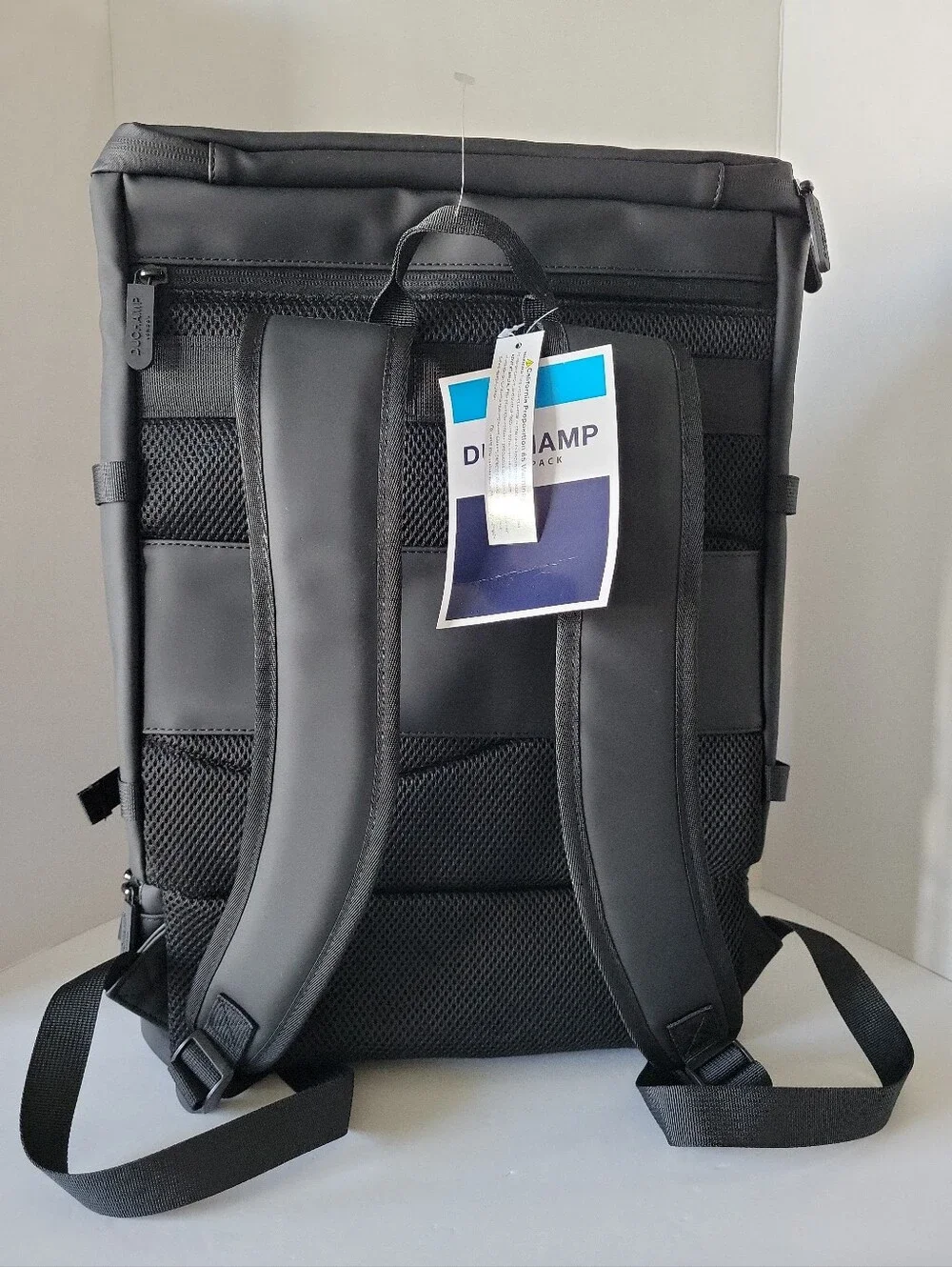 Duchamp London Black Laptop Backpack Rubberized Commuter Travel MSRP $205 NWT